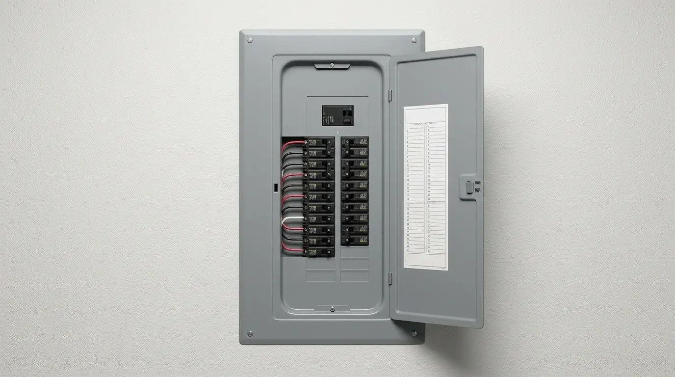 New 200-amp electrical panel installed in a Dallas, TX home